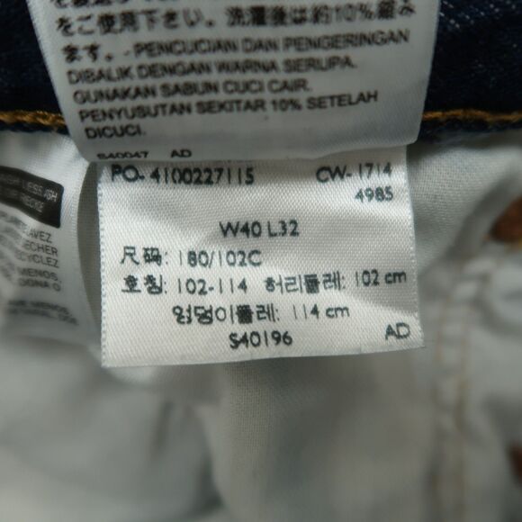 Levi's 501 Jeans Men's Fits 38x30 (Size 40x32) Blue Original Straight Denim Dark - Picture 6 of 16